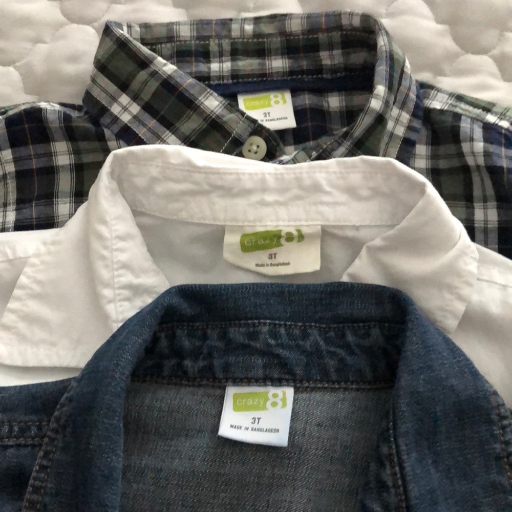 Boys 3T Crazy 8 Long Sleeve Button Up Shirts - Picture 5 of 7